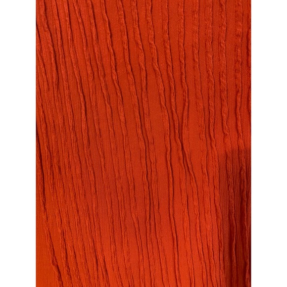 Tularosa Boho Pleated Embroidered Burnt Orange XS Womens Long Sleeve Lined Dress - Picture 6 of 9